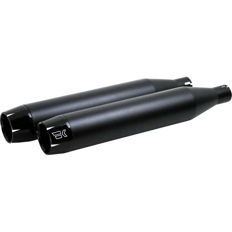 KHROME WERKS 3.5" SOFTAIL SHREDDER SLIP-ON MUFFLERS BLACK 202600