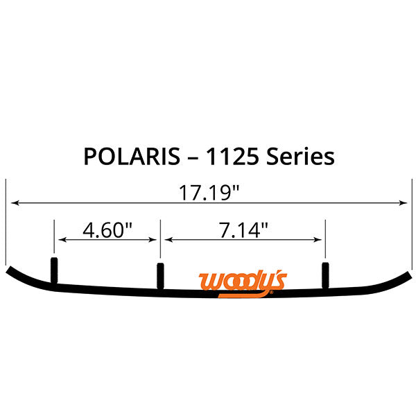 WOODY'S FLAT-TOP EXTENDER TRAIL III 4" CARBIDE RUNNER POLARIS EPI3-1125