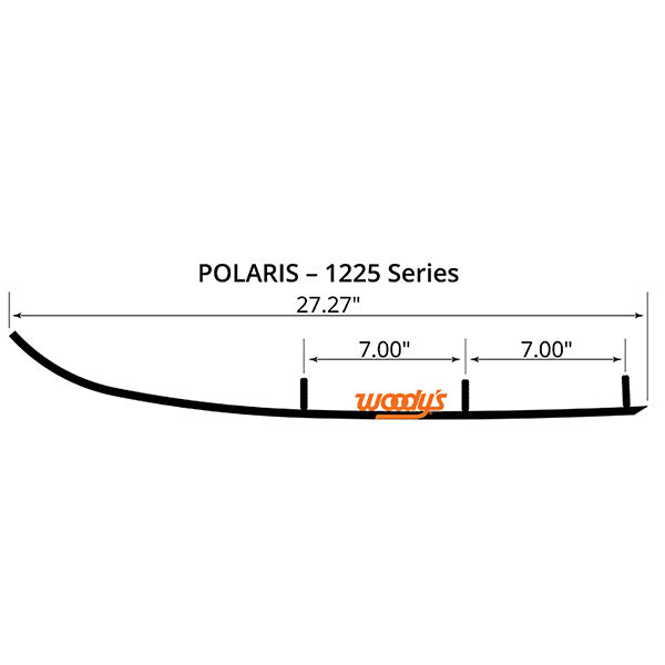 WOODY'S FLAT-TOP EXTENDER TRAIL III 4" CARBIDE RUNNER POLARIS EPI3-1225