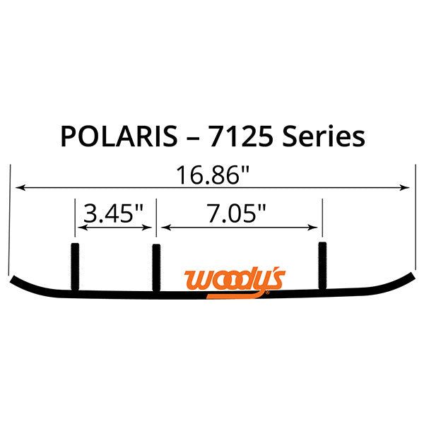 WOODY'S FLAT-TOP EXTENDER TRAIL III 4" CARBIDE RUNNER POLARIS EPI3-7125