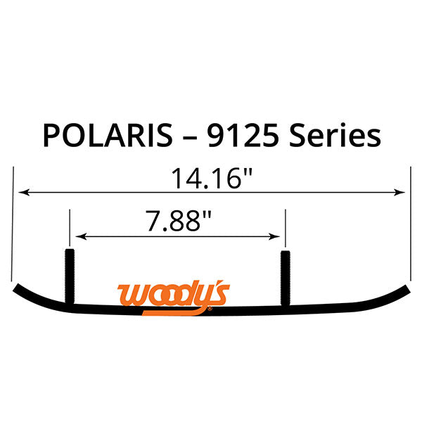 WOODY'S FLAT-TOP EXTENDER TRAIL III 4" CARBIDE RUNNER POLARIS EPI3-9125