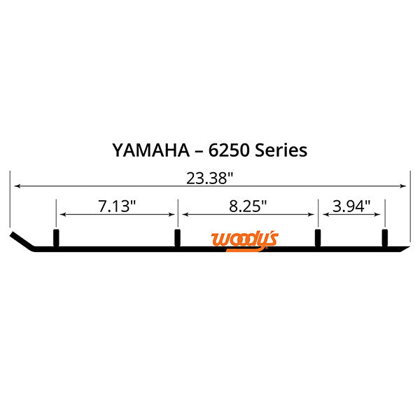 WOODY'S FLAT-TOP EXTENDER TRAIL III 4" CARBIDE RUNNER YAMAHA EYV3-6250