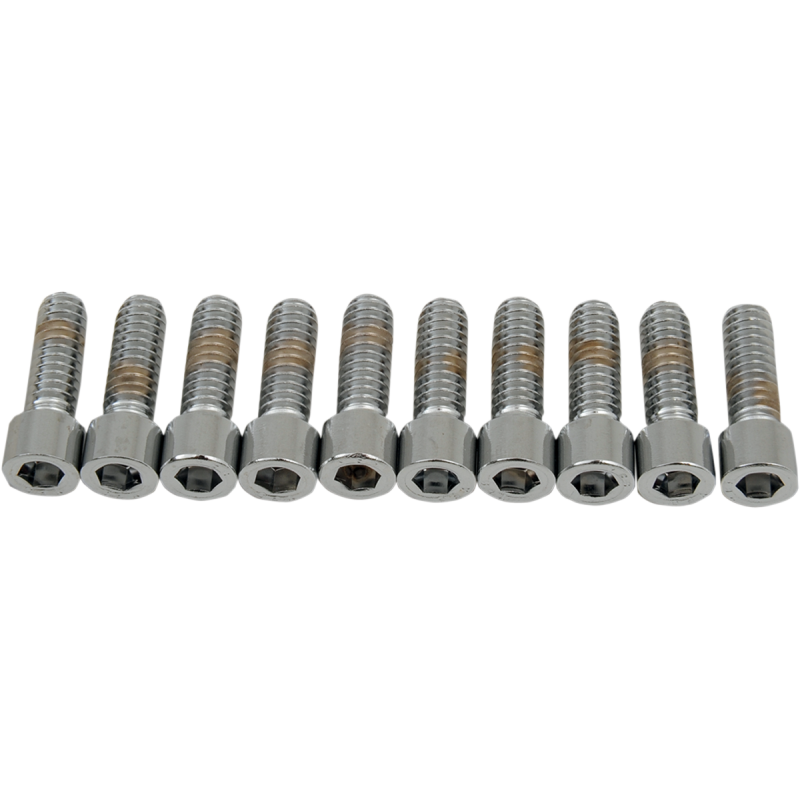 DRAG SPECIALTIES 1/4-20*3/4 SMTH ALLEN BOLTS(10)CY-CHROME MPB179S