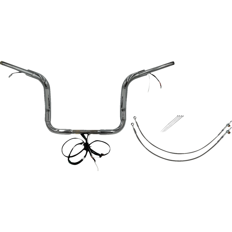 FAT BAGGERS INC HANDLEBAR KIT - POINTED TOP - 12" - CHROME 802512