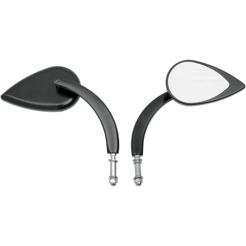 DRAG SPECIALTIES TEARDROP MIRROR BLK LONG STEM (EA) 0640-0389