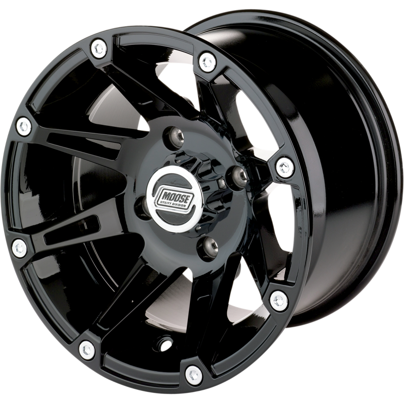 MOOSE UTILITY DIVISION TYPE 387X 12X8 4/110 2+6 GLOSS BLACK 387MOL128110GB2