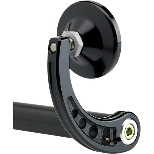 JOKER MACHINE 2-1/4" BAR END MIRROR STEM C BLACK 09-312-CB