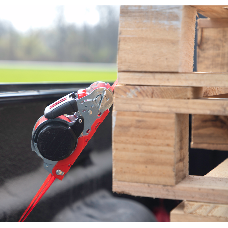 ERICKSON 1X16 1500LB SELF LOCK RETRACTABLE RATCHET STRAP W LOCK HOOK 01435