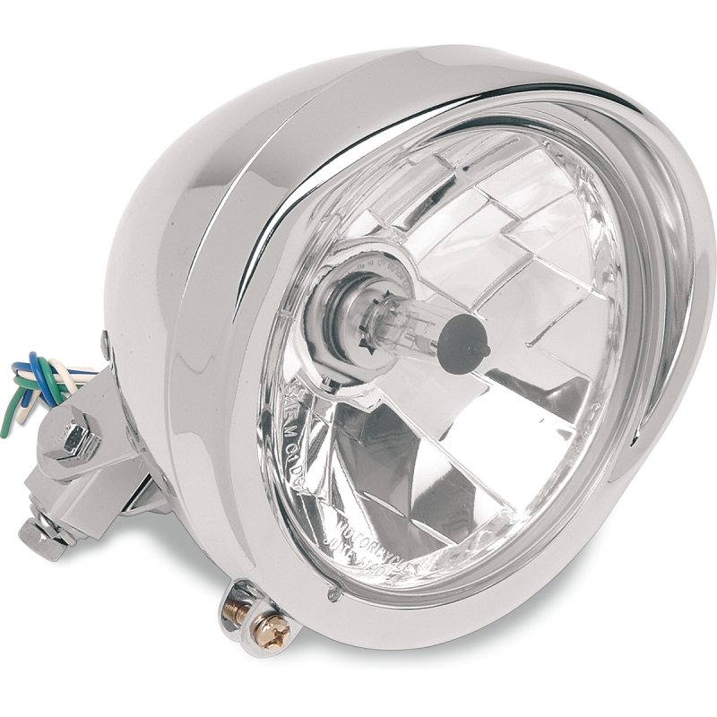 DRAG SPECIALTIES 5-3/4" DIAMOND H/LIGHT W/VISOR 2001-0095