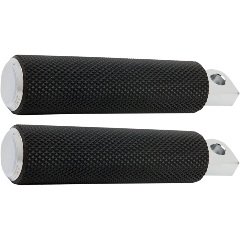 ARLEN NESS FOOTPEGS KNURLED RUBBER CHROME 07-924
