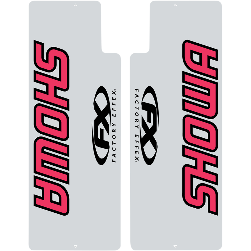 FACTORY EFFEX FORK SHIELD CLEAR SHOWA (RED) 02-8515