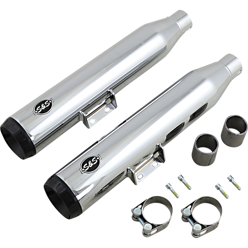 S&S CYCLE MUFFLER CHR GN50S ST D/H 550-0757B
