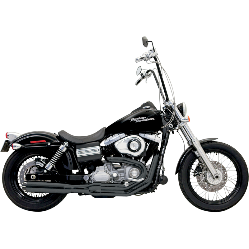 BASSANI XHAUST 91-17 DYNA B1 POWER 2:1 FS BLACK 1D18RB