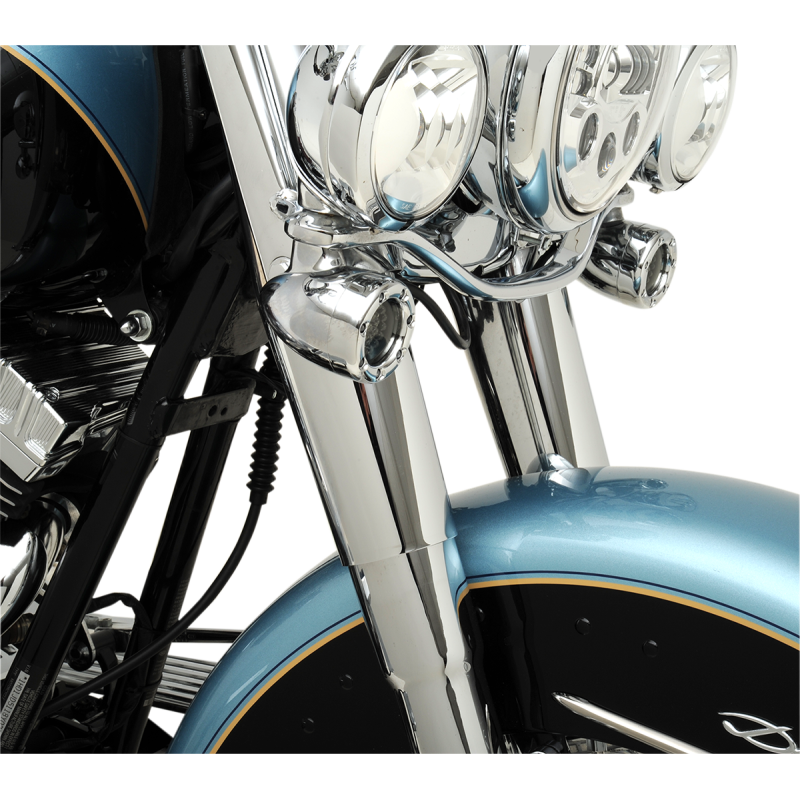 DRAG SPECIALTIES 49-13  FLH/ FLHT CHR FORK SLIDER CVRS PR DS-222898