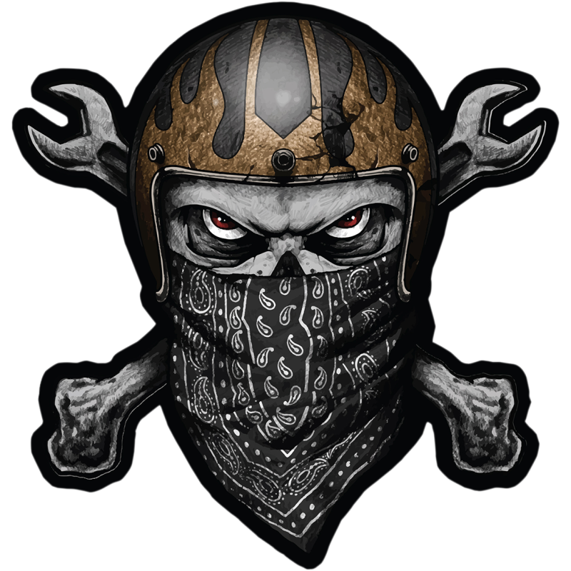 LETHAL THREAT PATCH 12" X 13" BLACK BANDANA LT30223