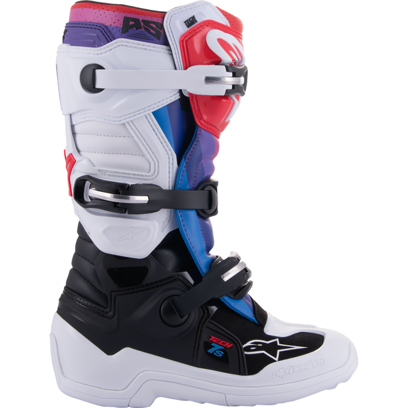 ALPINESTARS BOOT TECH7S W/B/RAINBOW 8 2015017-289-8