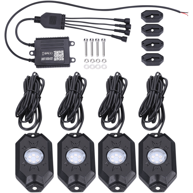 BRITE-LITES LED ROCK LIGHT KIT MULTI BL-RGBROCK4