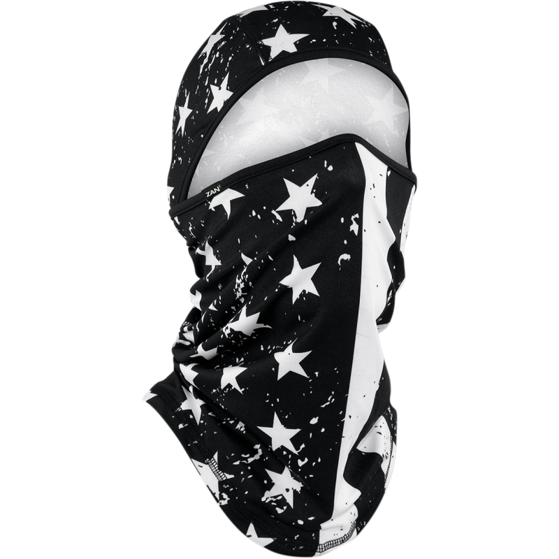 ZAN HEADGEAR CONVERTIBLE BALACLAVA SPORTFLEX SERIES BLACK & WHITE FLAG WB4L091
