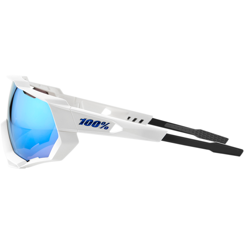 100% SPEEDTRAP MATTE WHITE W/ HIPER ICEBERG BLUE MIRROR LENS 60012-00003