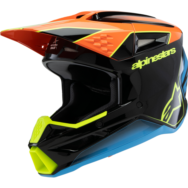 ALPINESTARS HELMET SM3 YTH FRAY B/O/Y L ECE06 8301725-1455-YL
