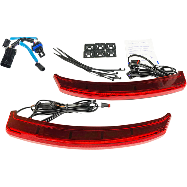 CUSTOM DYNAMICS LIGHT BAGZ REDLENS INDIAN INDBAG-SWP-R