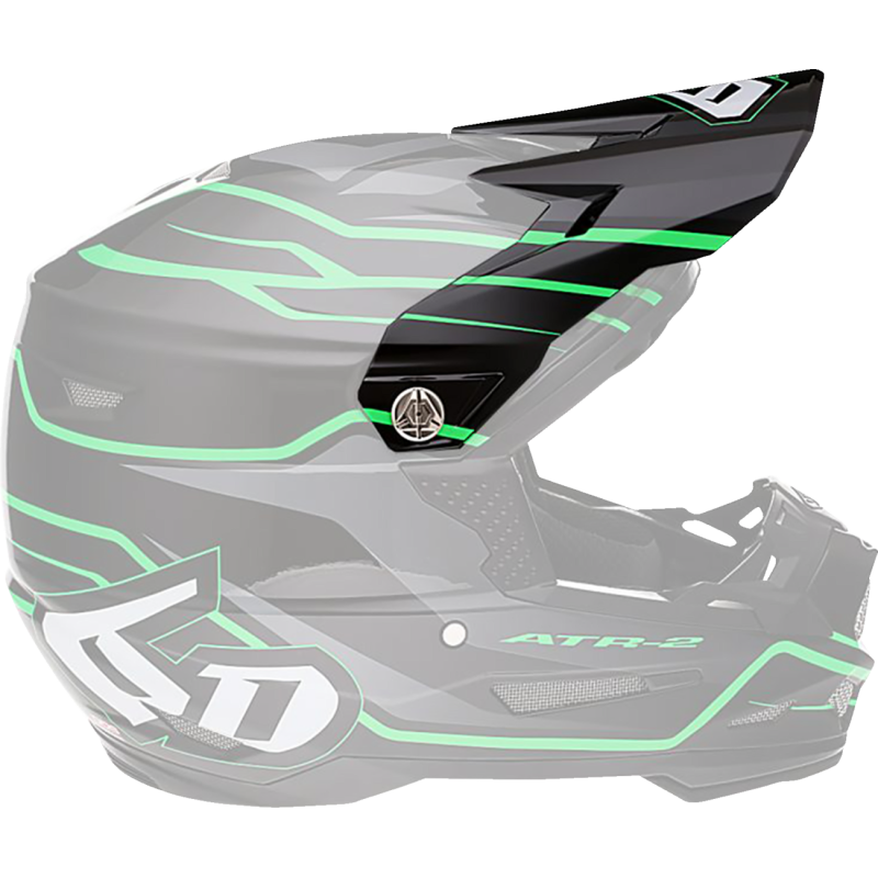 6D HELMETS VISOR ATR2 PHASE BK-GN 72-6101