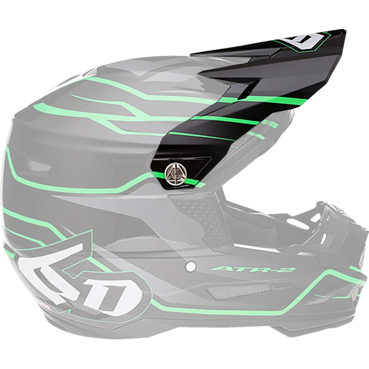 6D HELMETS VISOR ATR2 PHASE BK-GN 72-6101