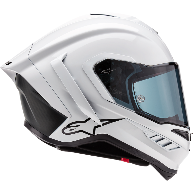 ALPINESTARS (ROAD) S-R10 SOLID HELMET WHT GLS/BLK MT S 8200124-2170-S