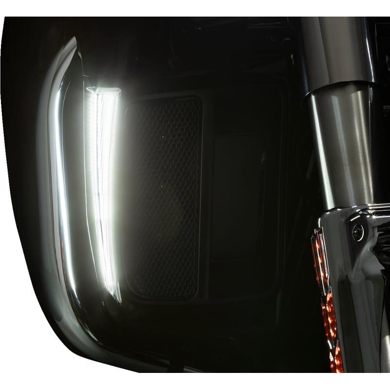 CIRO LLC LOWER FAIRING LIGHTS - CHROME 45800