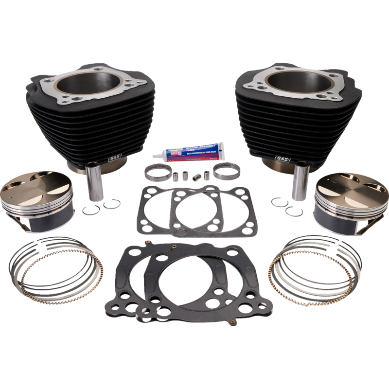 S&S CYCLE CYLINDER KT 124"M8 BLK 910-0681