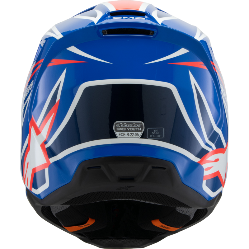 ALPINESTARS HELMETSM3 YTH WURX B/Y/BL/R L ECE06 8302125-7312-YL