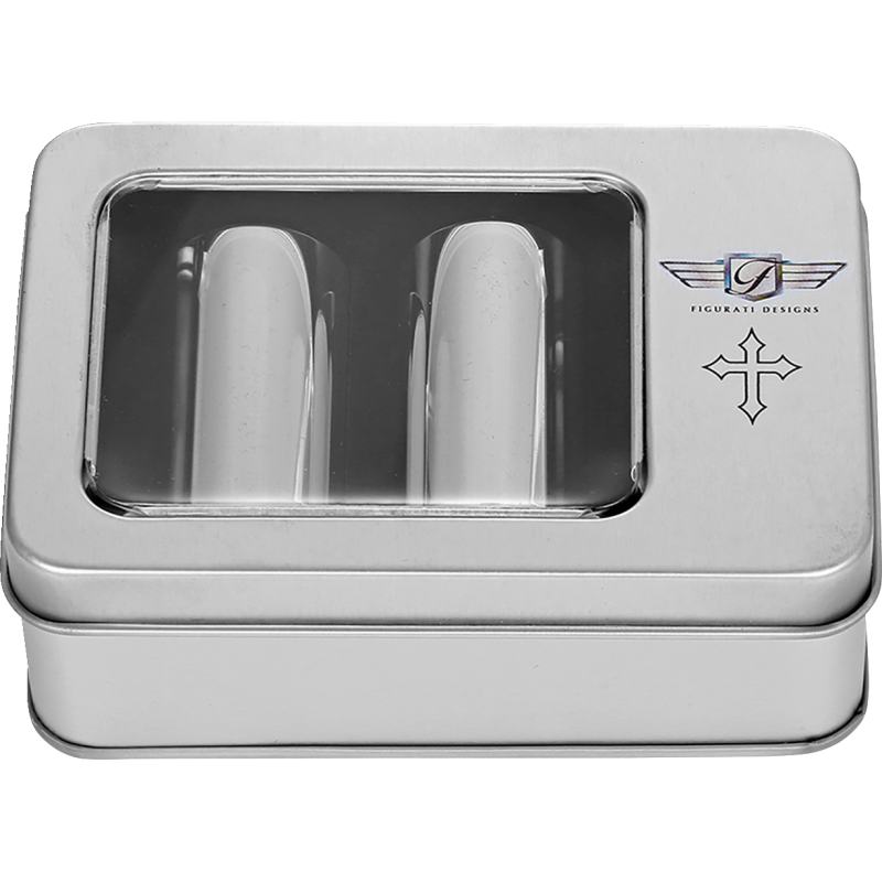 FIGURATI DESIGNS ND MAG DOCKING COVERS SILVER WITH CROSS 25.2X46.5MM FD41-DC-25.2/46.5-SS