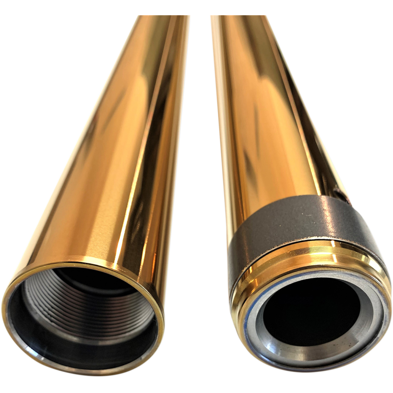PRO-ONE PERF.MFG. 39MM FORK TUBES, 24-1/4" GOLD (TIN) COATING, PAIR 105020G