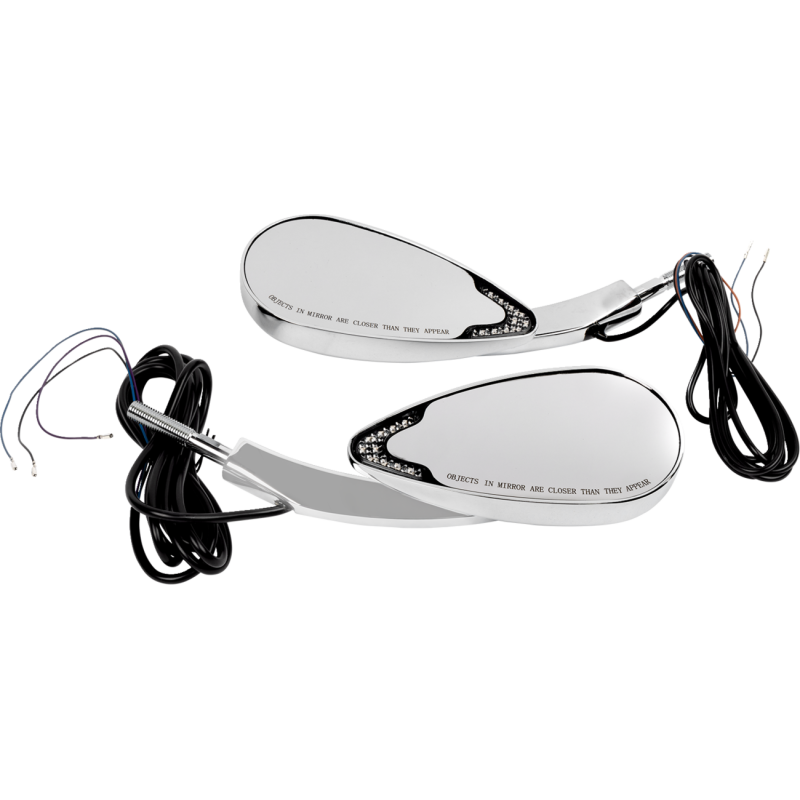 CUSTOM DYNAMICS MIRRORS LED RUN & TURN SIGNAL CHROME CD-MIR-PLUG-C