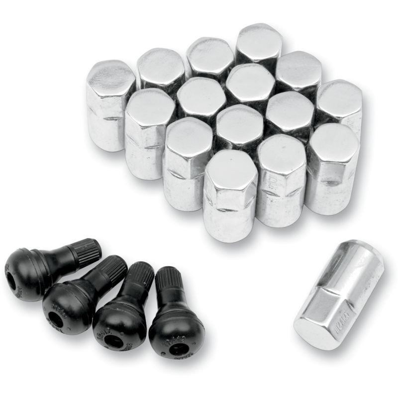 MOOSE UTILITY DIVISION 12MM X 1.25 CHROME LUG NUT (16) + 4 V/S SP300MO206