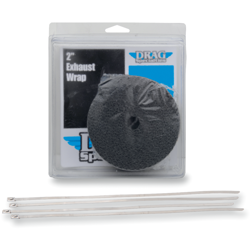 DRAG SPECIALTIES EXHAUST HEAT WRAP KIT 2" BLACK 526-2004