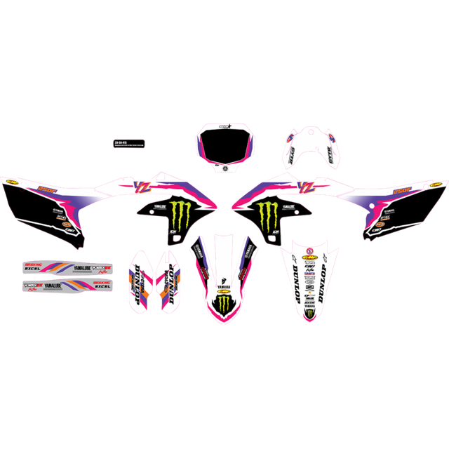 D'COR VISUALS CMPLT KIT 93 MEY RETRO STAR - YZF 250 (24) BLK BG 20-50-415