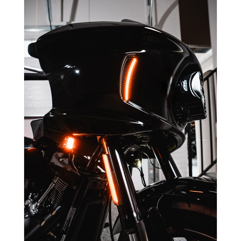 CUSTOM DYNAMICS HEADLIGHT LED SHARK DEMON 2 SD2-LRST-W
