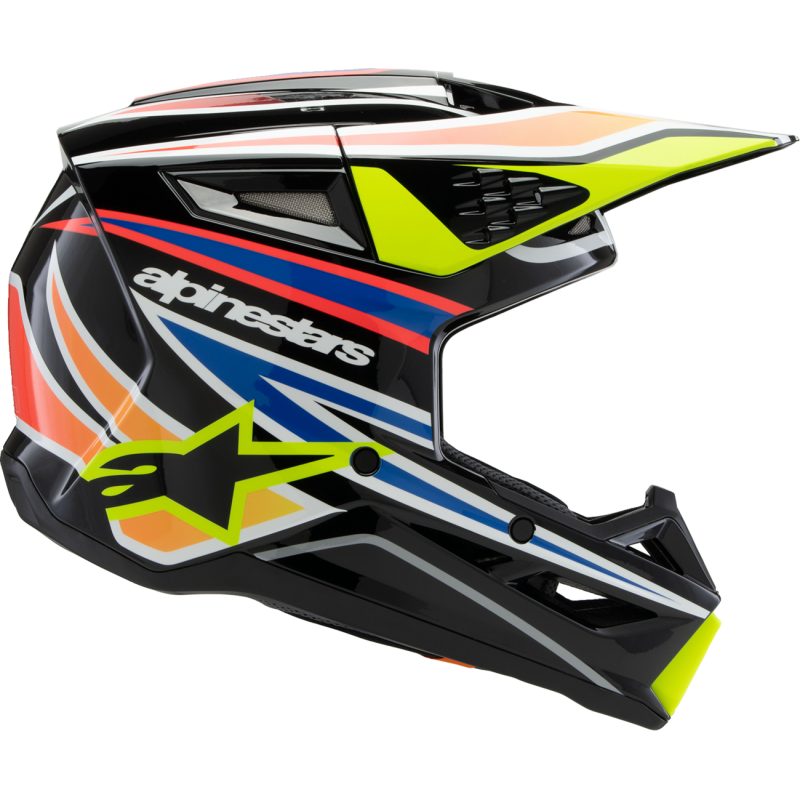 ALPINESTARS HELMETSM3 YTH WURX B/Y/BL/R L ECE06 8302125-1574-YL