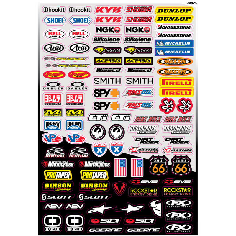 FACTORY EFFEX SPONSOR STICKER KIT "MICRO" (07 DESIGN) 10-68014