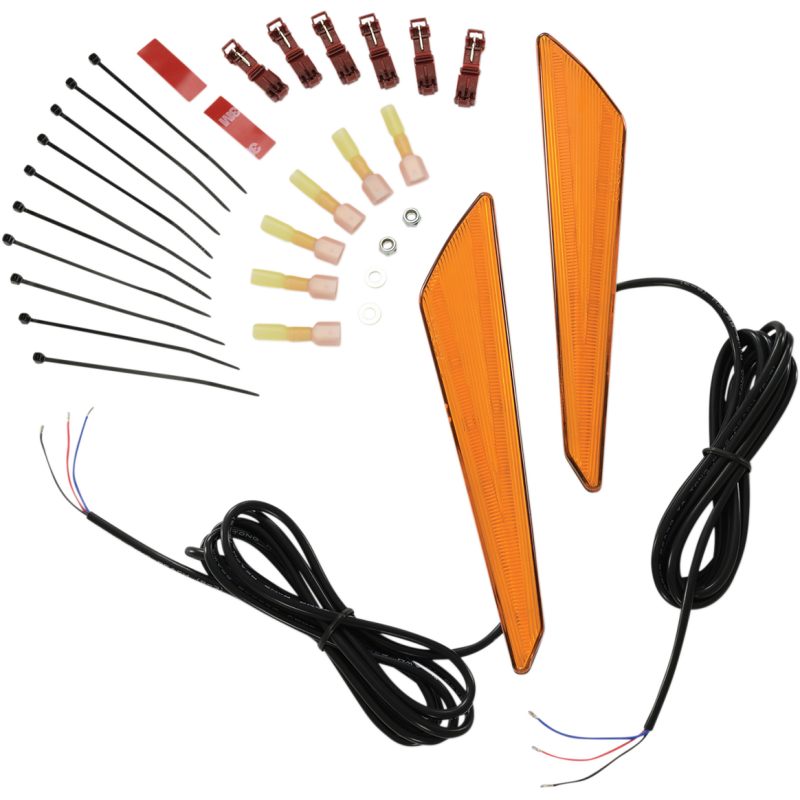 SHOW CHROME AMBER LENS MARKER LIGHT SET 52-952A