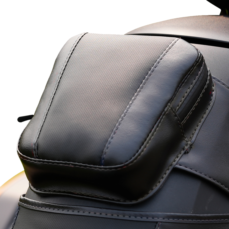SHOW CHROME BALLISTIC TANK POUCH - BLACK W/ BLACK STITCH - RYKER '19-'23 H40-402CBK