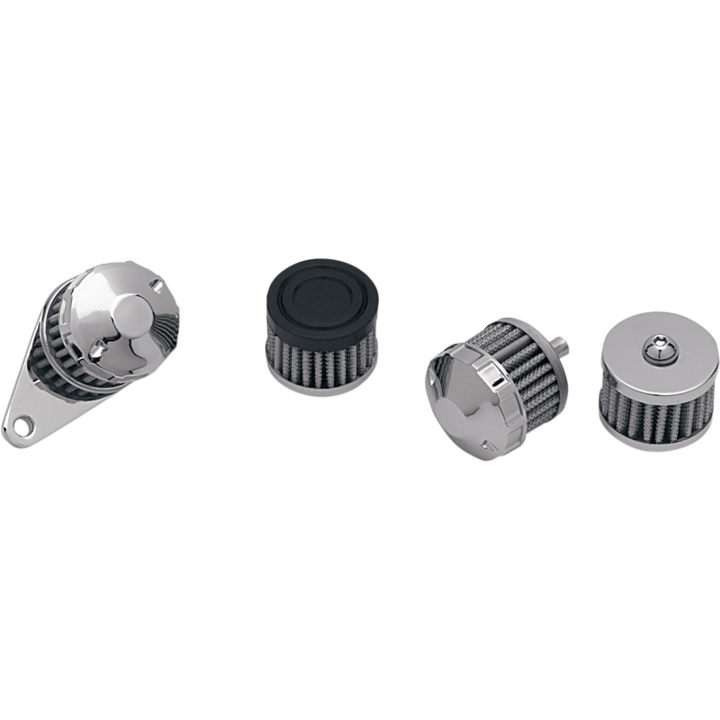 DRAG SPECIALTIES CR/CASE VENT FILTER CHROME W/TAB DS-289515
