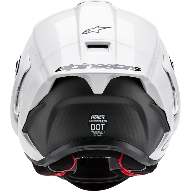 ALPINESTARS (ROAD) S-R10 SOLID HELMET WHT GLS/BLK MT L 8200124-2170-L