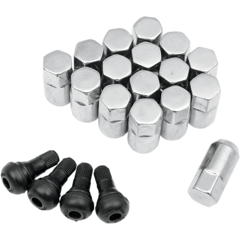 MOOSE UTILITY DIVISION 3/8" X 24 CHROME LUG NUT (16) + 4 V/S SP300MO201