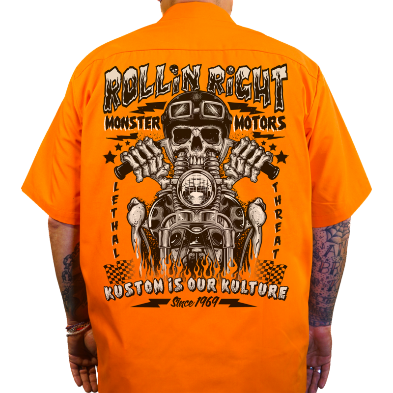 LETHAL THREAT SHIRT ROLLRIGHT WRK OR XL DG60173XL