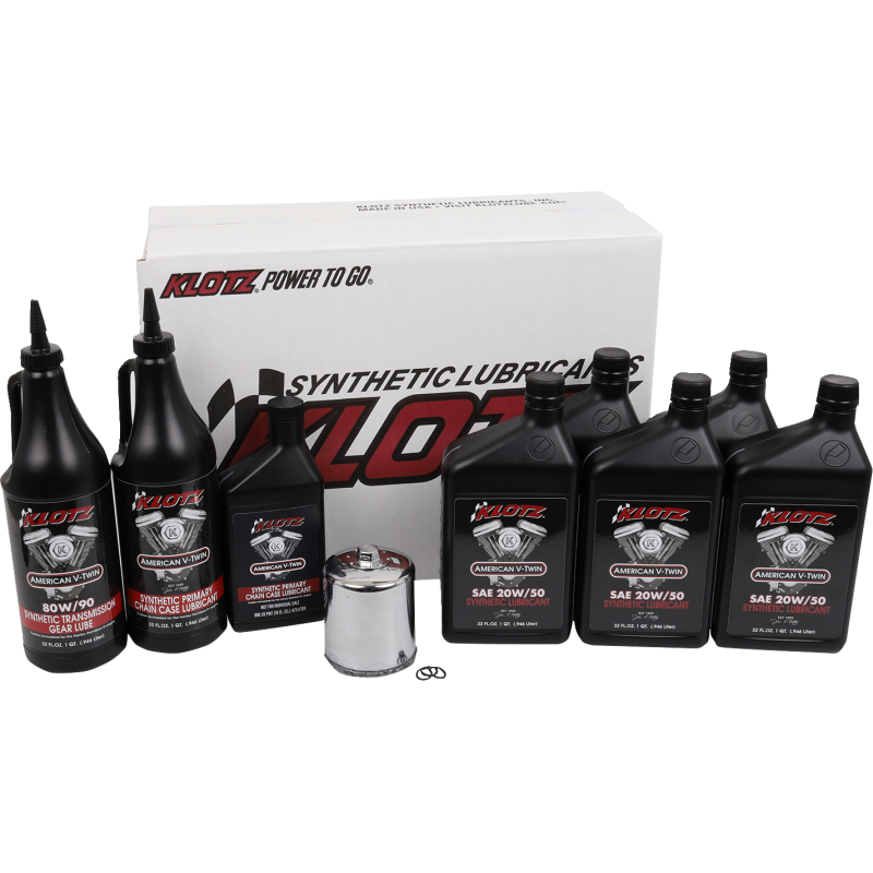 KLOTZ OIL PREMIUM COMPLETE 5 QUART SYNTHETIC OIL SERVICE KIT KH-108