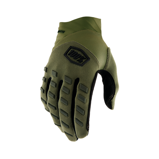 100% AIRMATIC GLOVES ARMY GREEN S 10000-00035