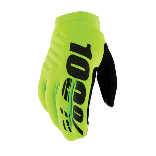 100% BRISKER YTH GLV FLUO YEL/BLK S 10004-00008