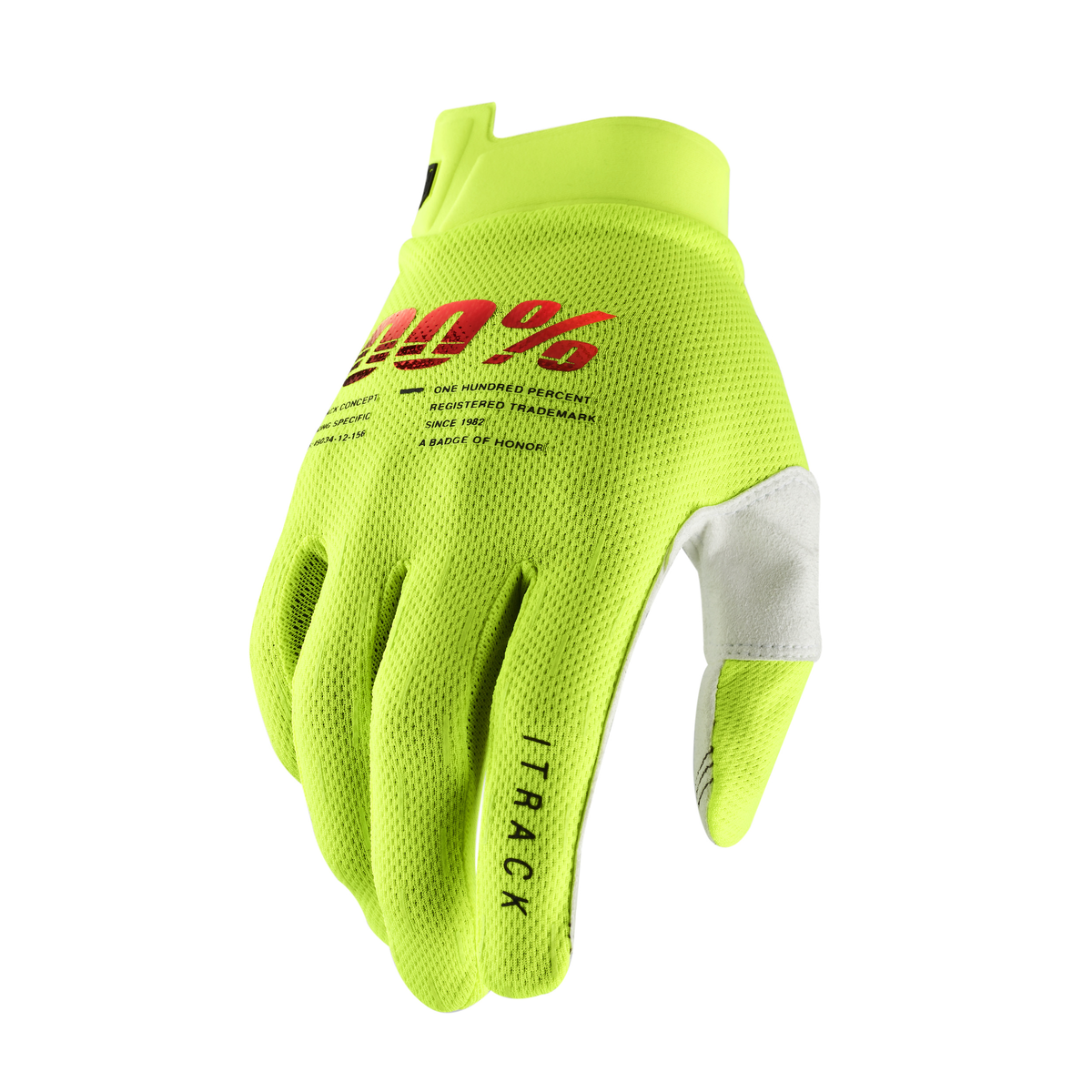 100% ITRACK GLOVES FLUO YELLOW M 10008-00011